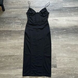 Black midi dress